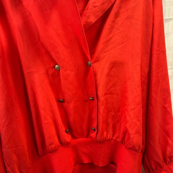 ANDREA GAYLLE WOMEN BLOUSE COLOR RED SIZE 18 LONG SLEEVE - Picture 4 of 12